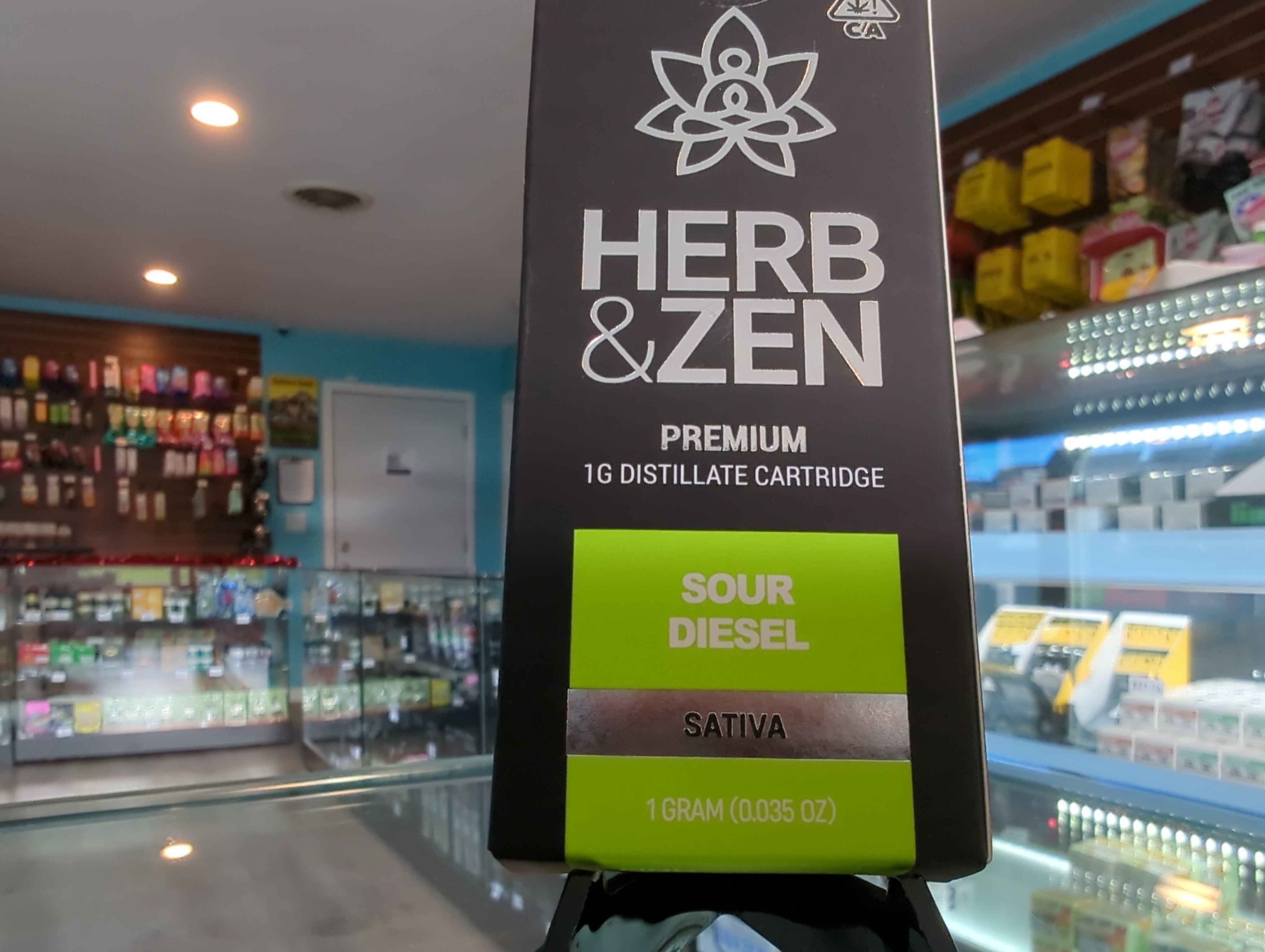 Herb & Zen Sour Diesel 1g Cartridge Kure Wellness Medical and