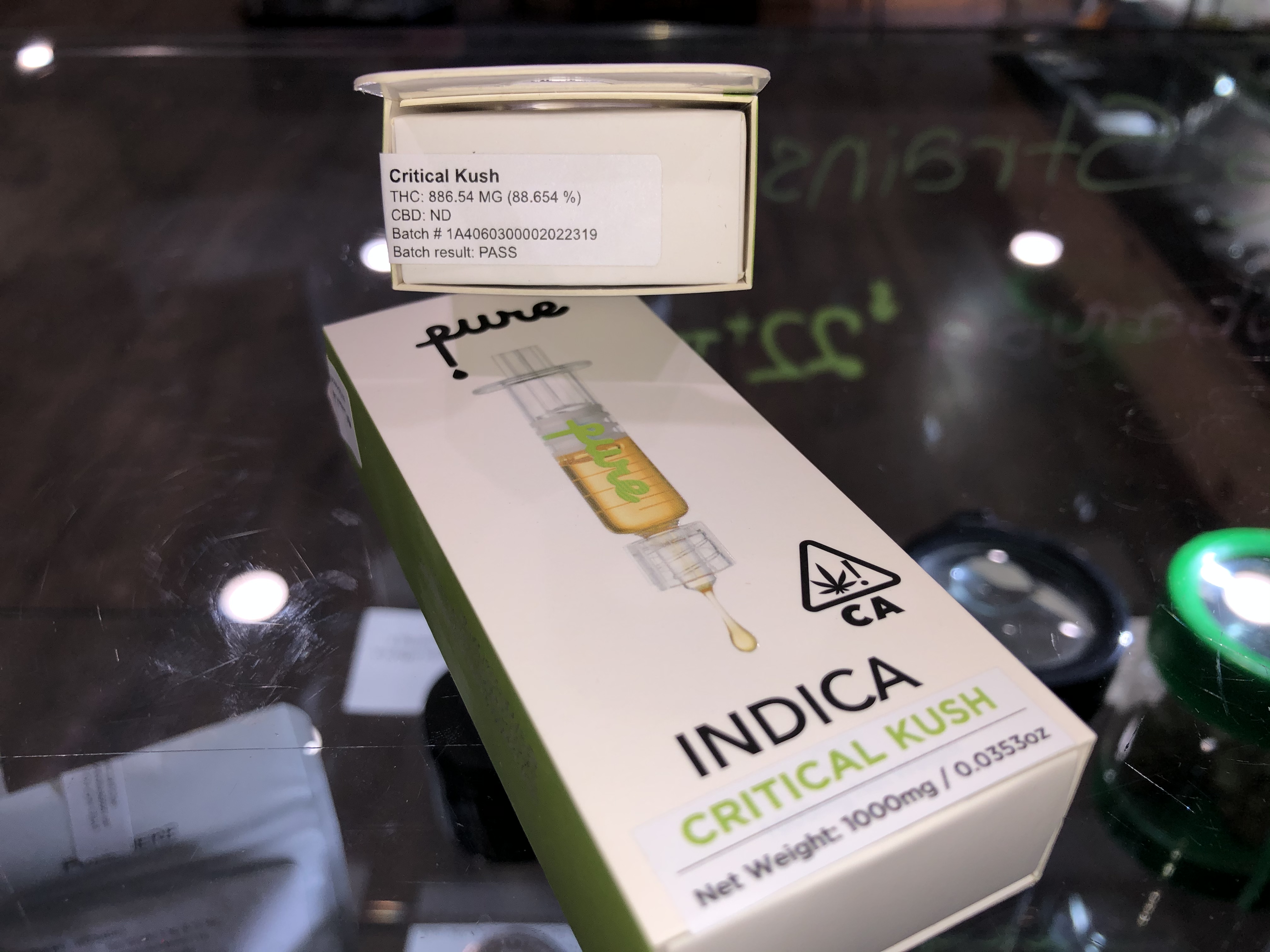Pure One Critical Kush 1g Concentrate Kure Wellness Medical Dispensary