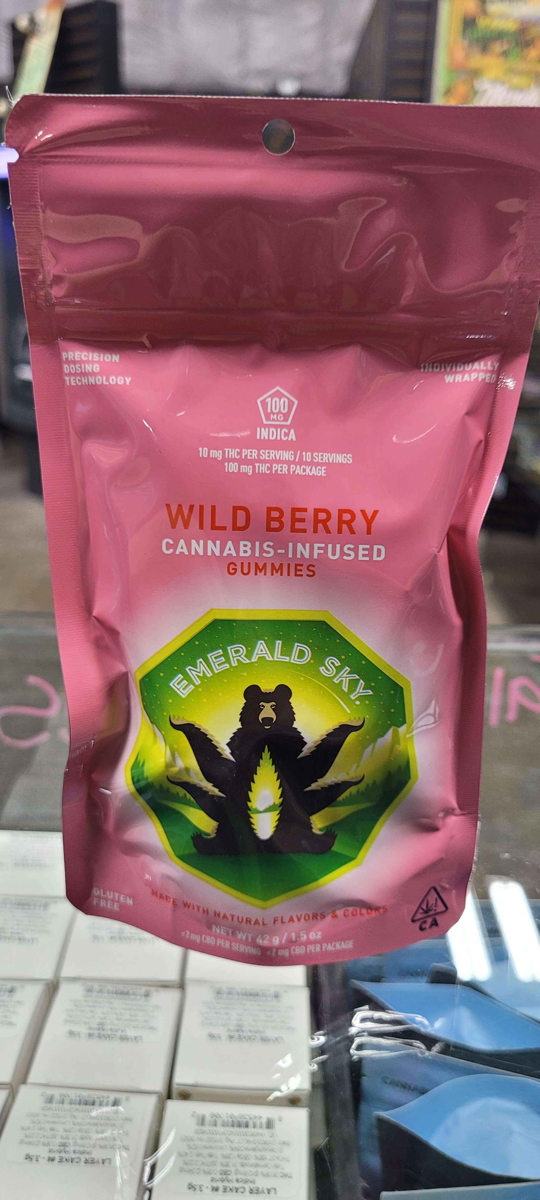 Emerald Sky Gummies Wild Berry 100mg Edibles Kure Wellness Medical