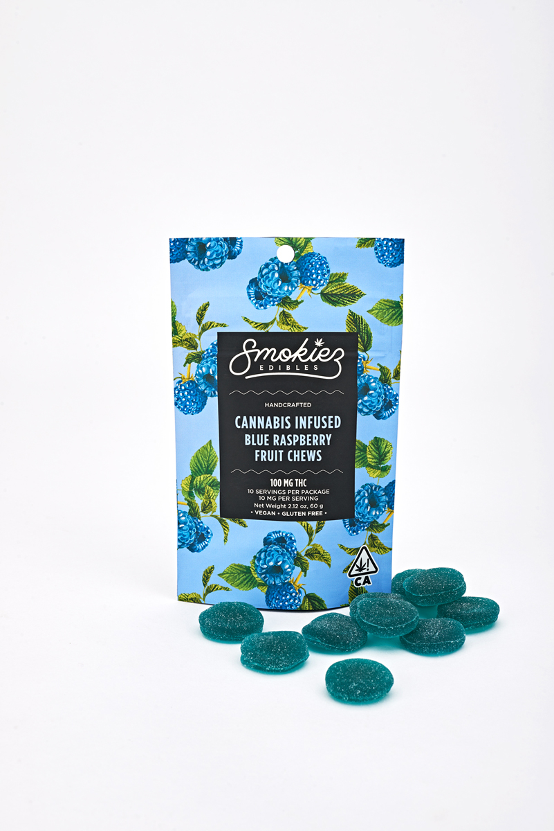Smokiez Blue Raspberry 100mg THC Gummies Kure Wellness Medical