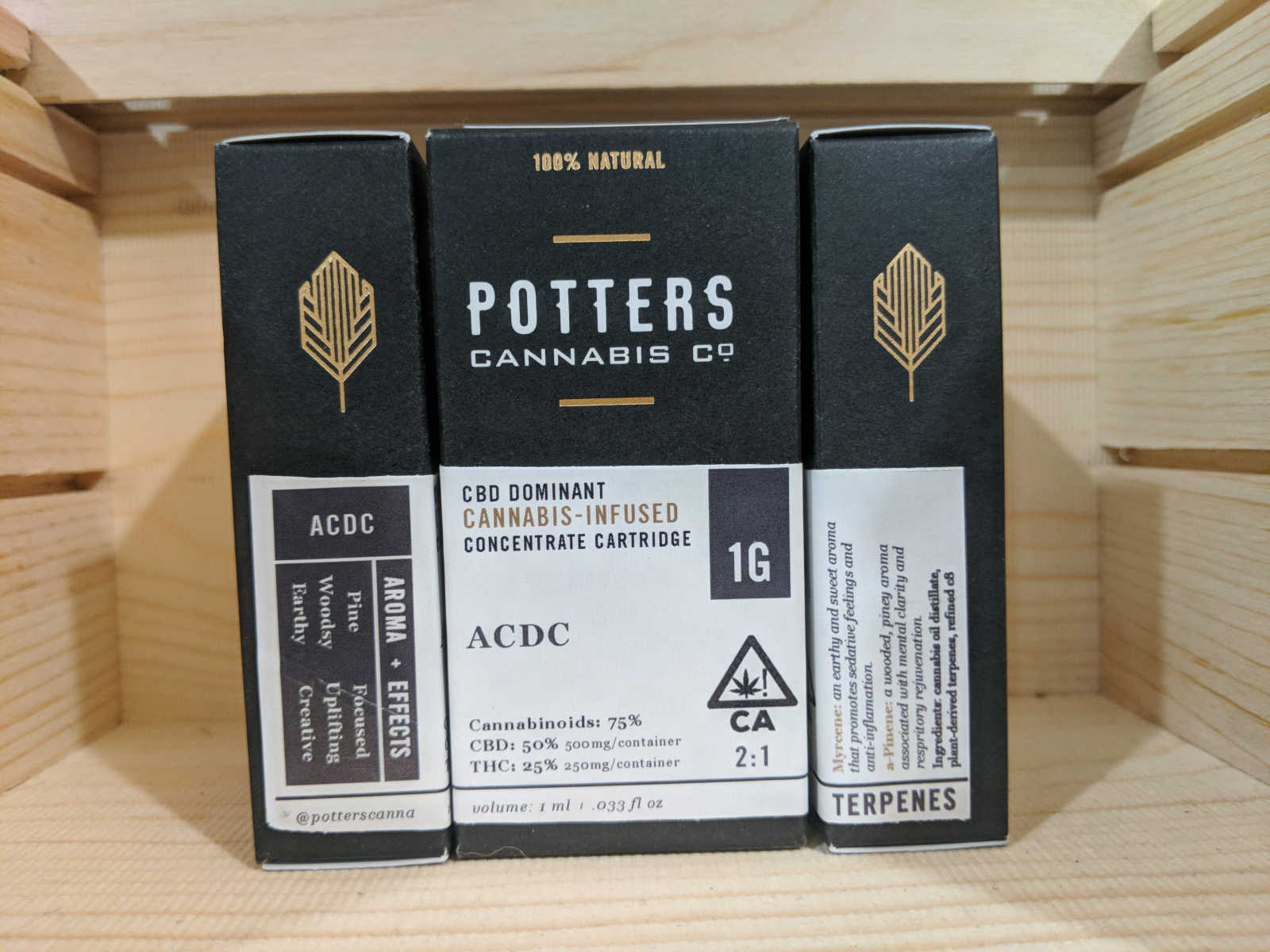 Potters acdc full gram cartridge