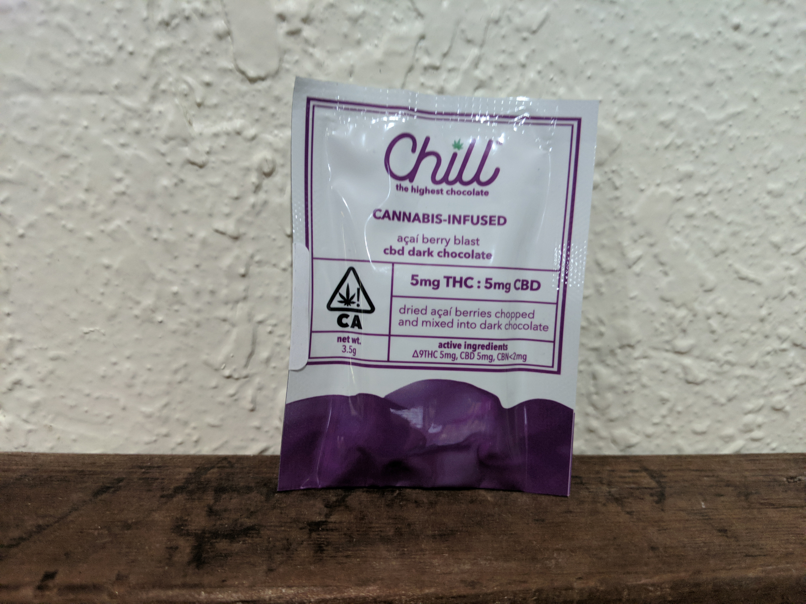 Chill chocolate 1:1 5mg CBD 5mg THC