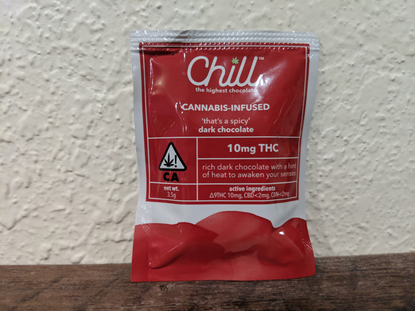 Chill chocolate dark spicy 10mg THC 