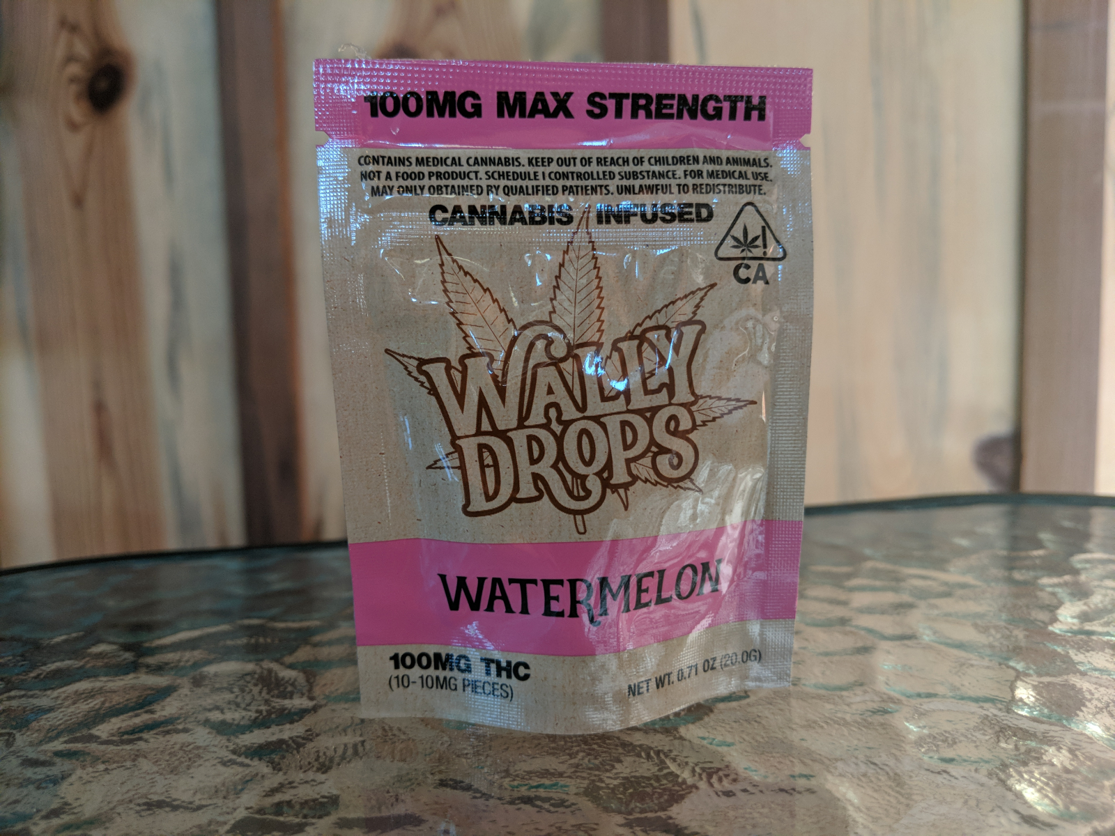 Wally Drops 100mg THC Watermelon Hard Candies