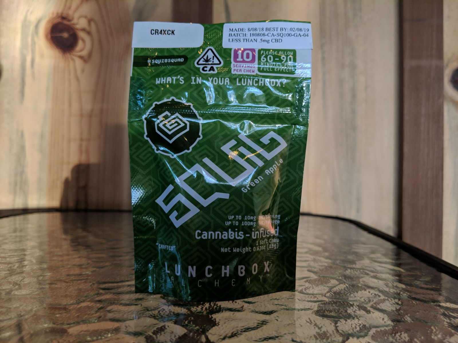 Squib 100mg THC Green Apple Gummy