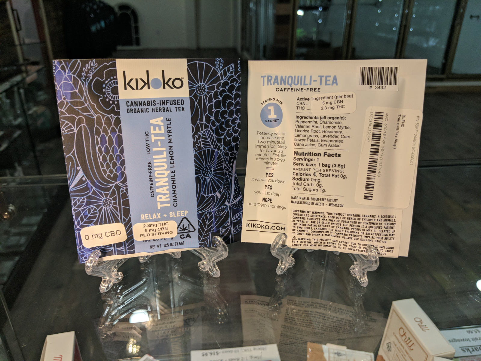 Kikoko cannabis infused herbal organic teas tranquili tea relax and sleep