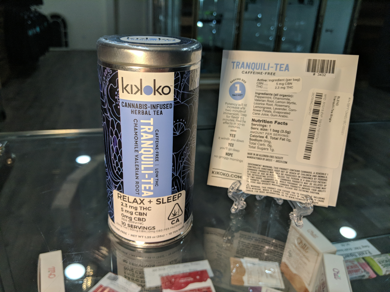 Kikoko cannabis infused organic herbal teas tranquili tea can relax and sleep