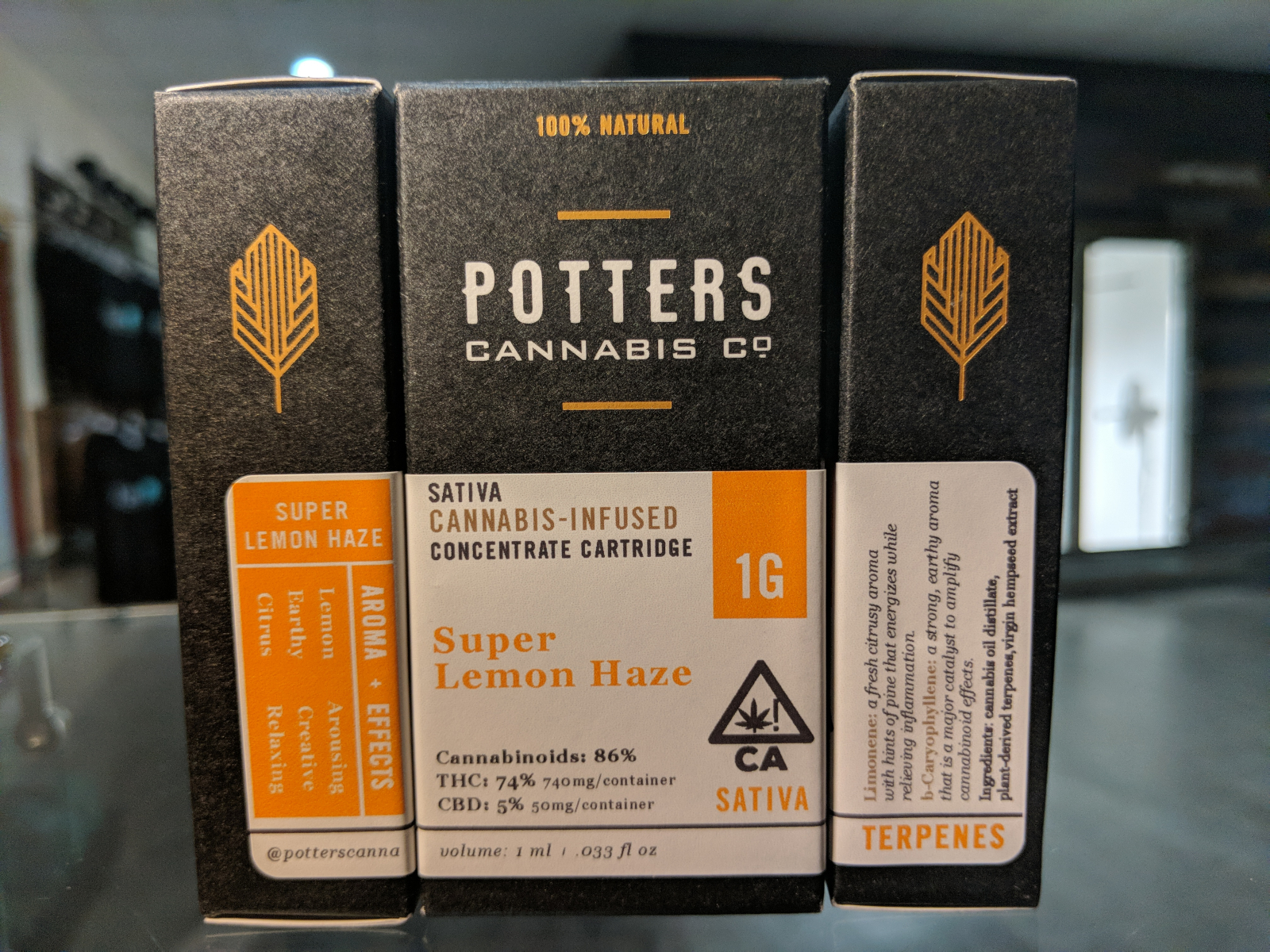Potters super lemon haze 1 gram cartridge