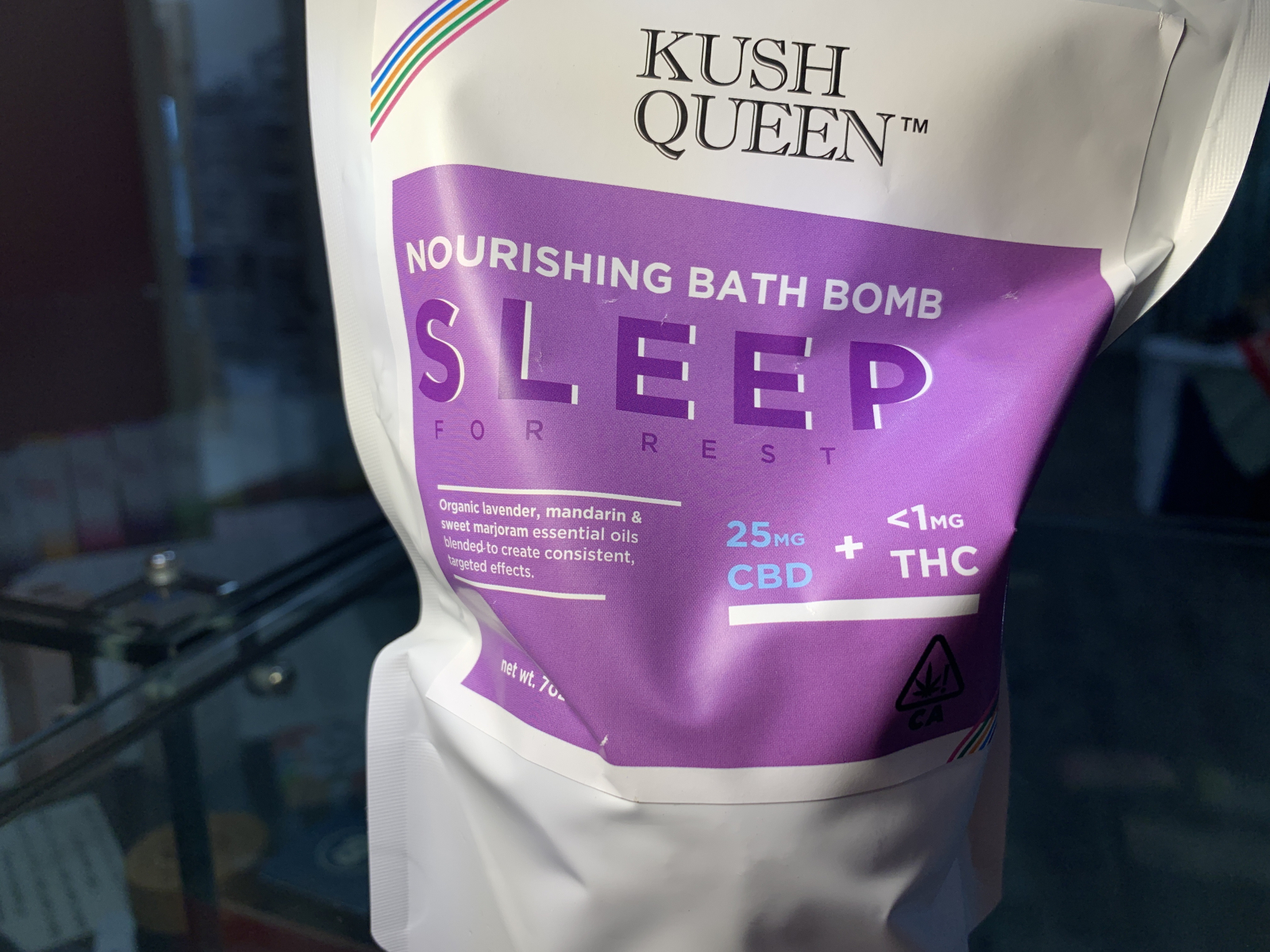 Queen Kush Sleep CBD bath bomb