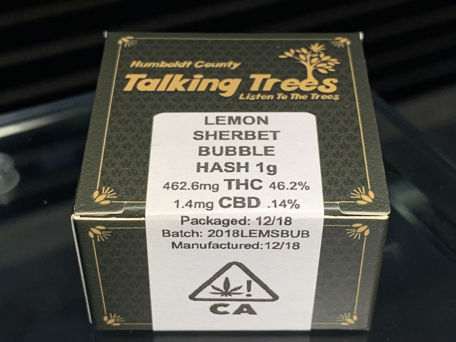 Talking trees farms lemon sherbert bubble hash gram