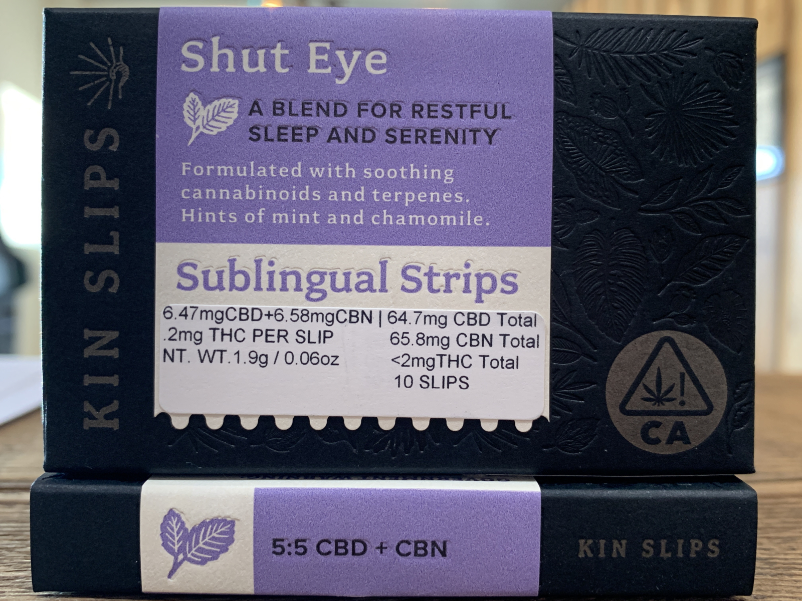 Kin Slips Shut eye cbd cbn sublingual strips