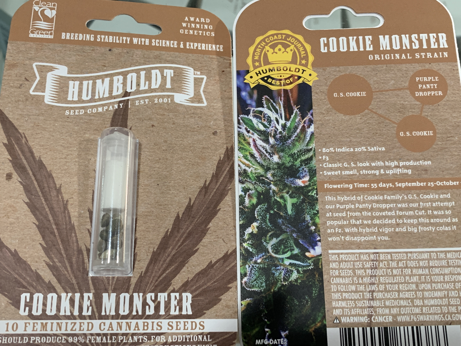 Humboldt Seed Co Cookie Monster Feminized seeds