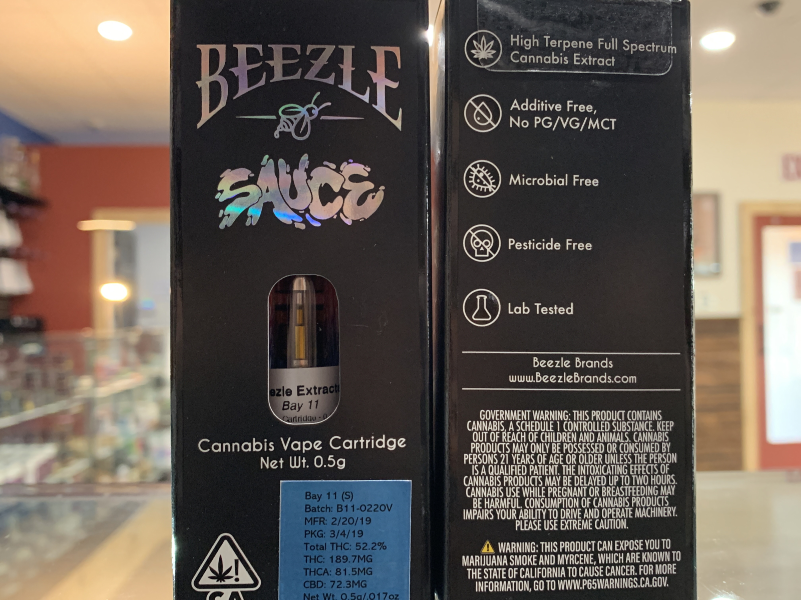 Beezle bay 11 half gram cartridge 