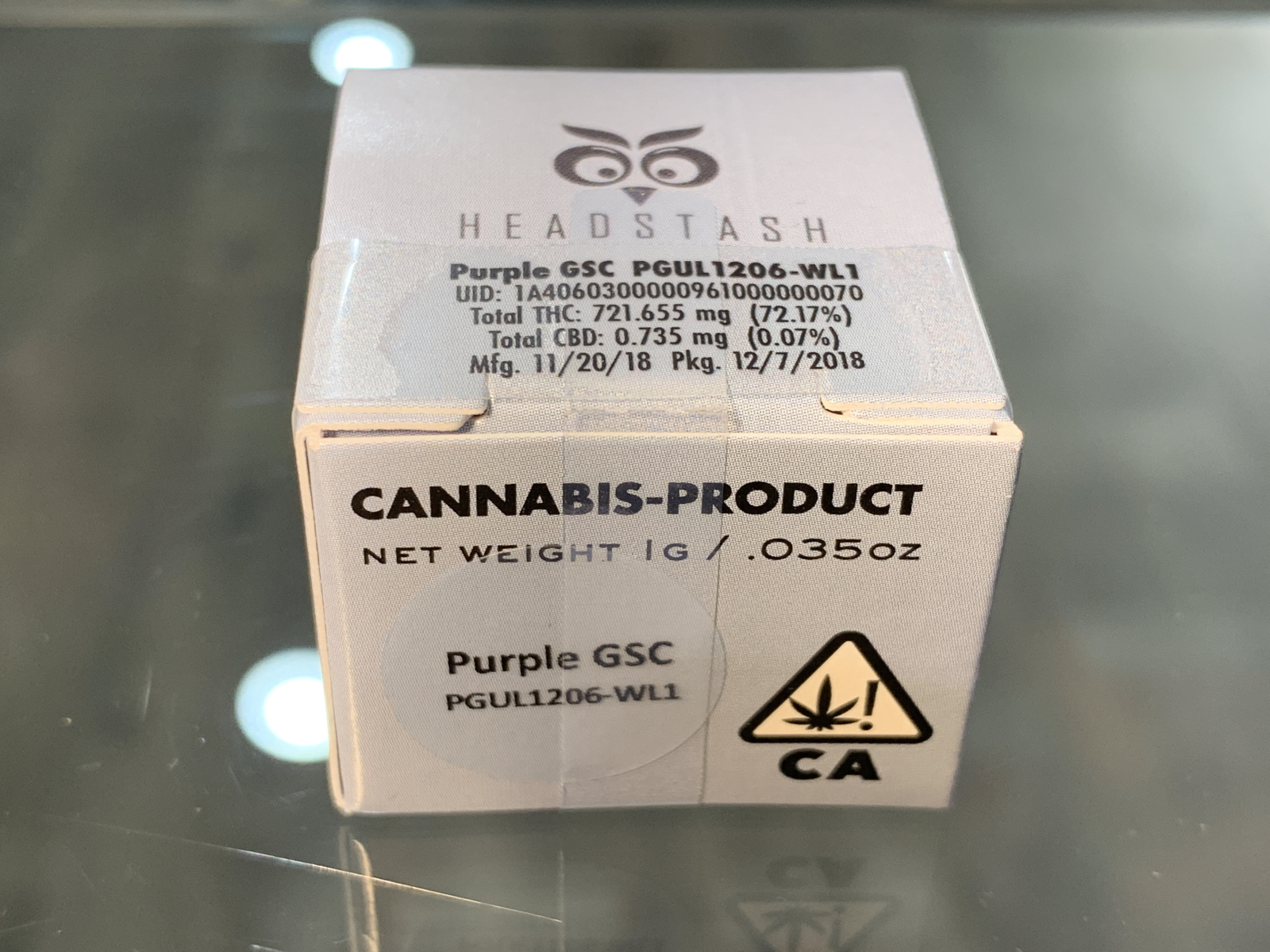 Headstash purple gsc 1 gram sugar