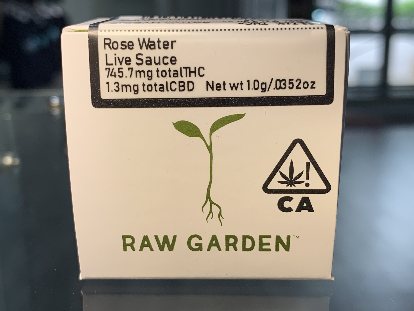 Raw Garden Rose Water live resin sauce full gram