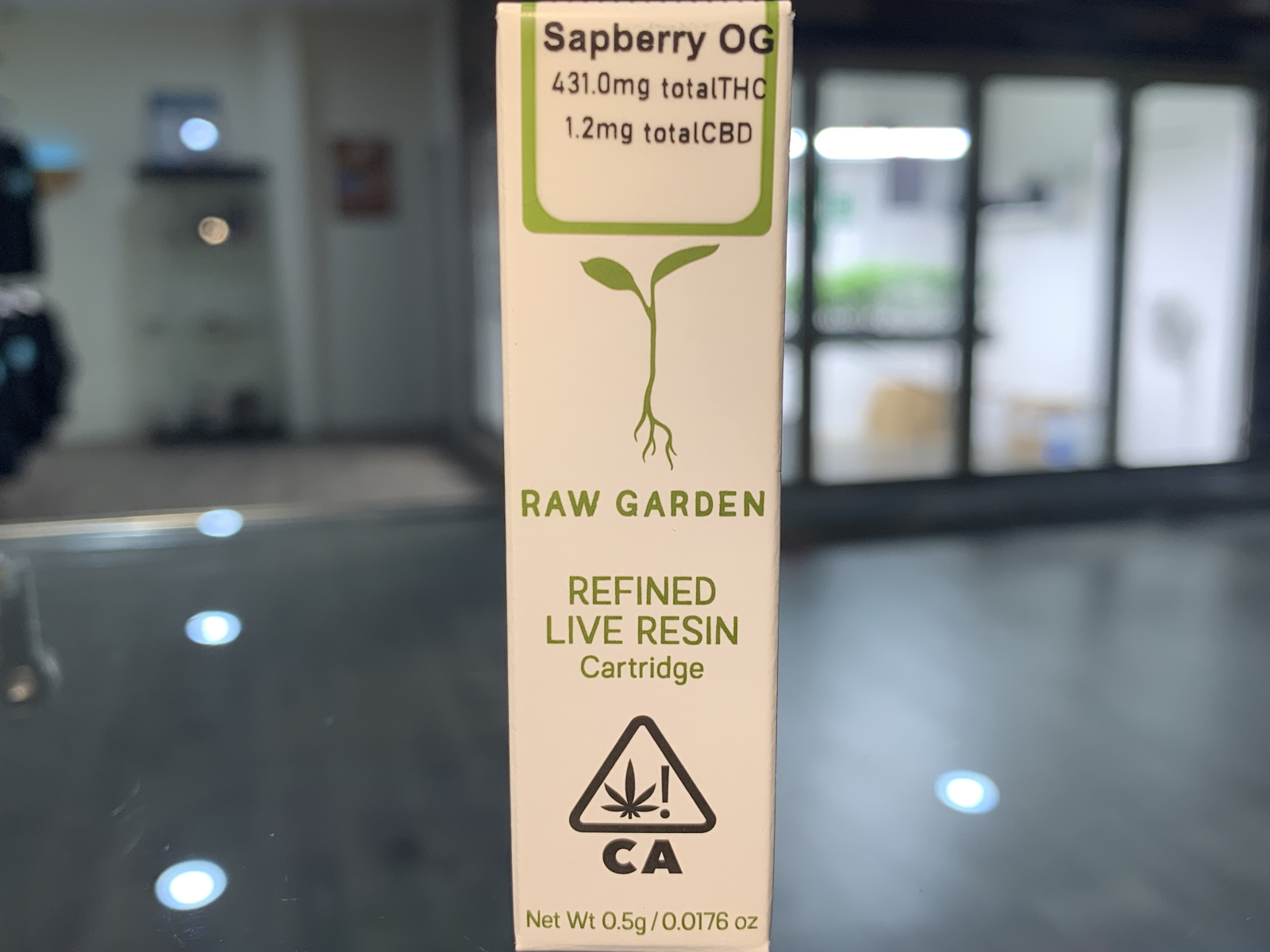 Raw Garden Sapberry half gram cartridge 