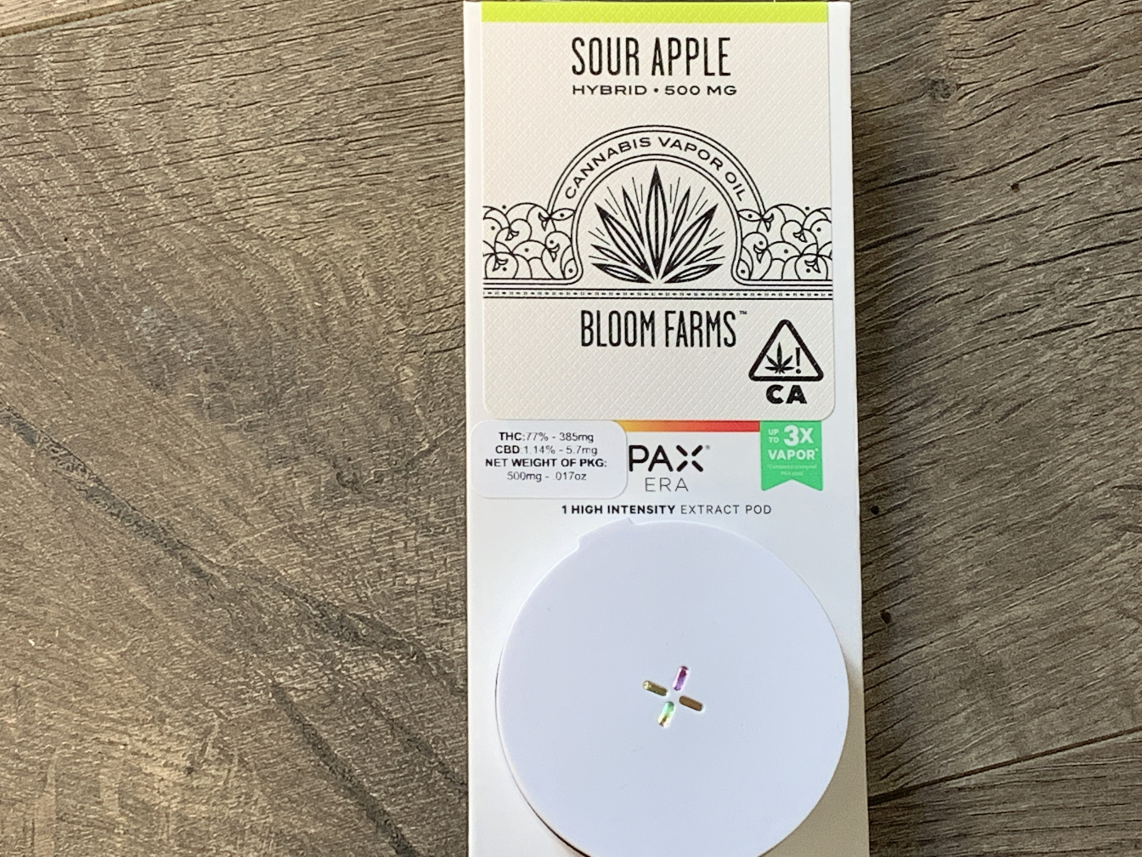 Bloom farms pax pod sour apple half gram cartridge 