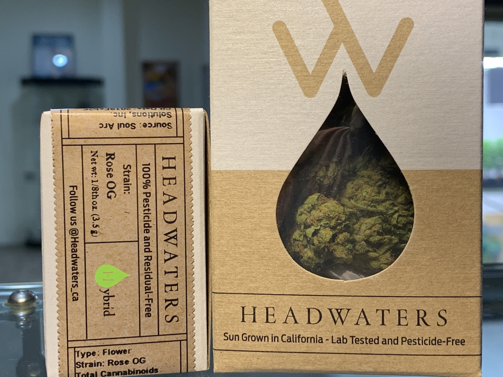 Headwaters rose og packaged eighth 