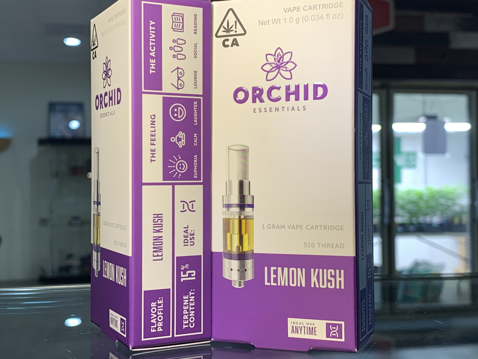 Orchid Lemon Kush full gram cartridge 