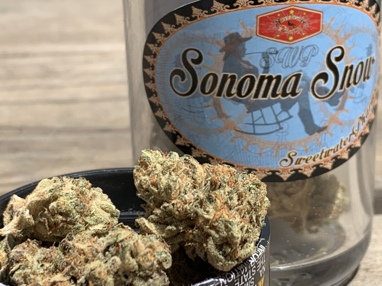 Sweetwater Pharms Sonoma Snow prepackaged eighth
