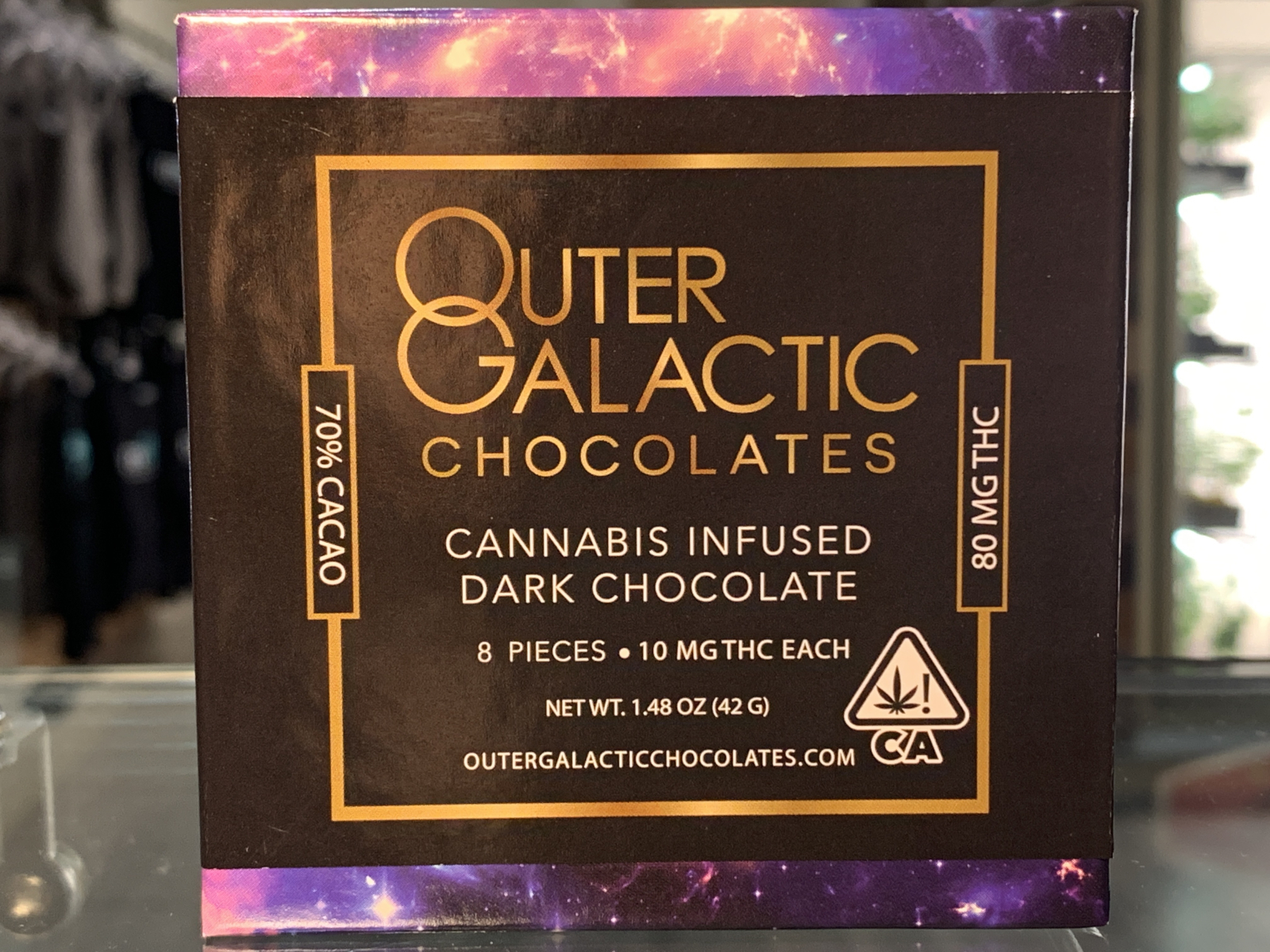 Outer Galactic infused dark chocolate 80mg thc