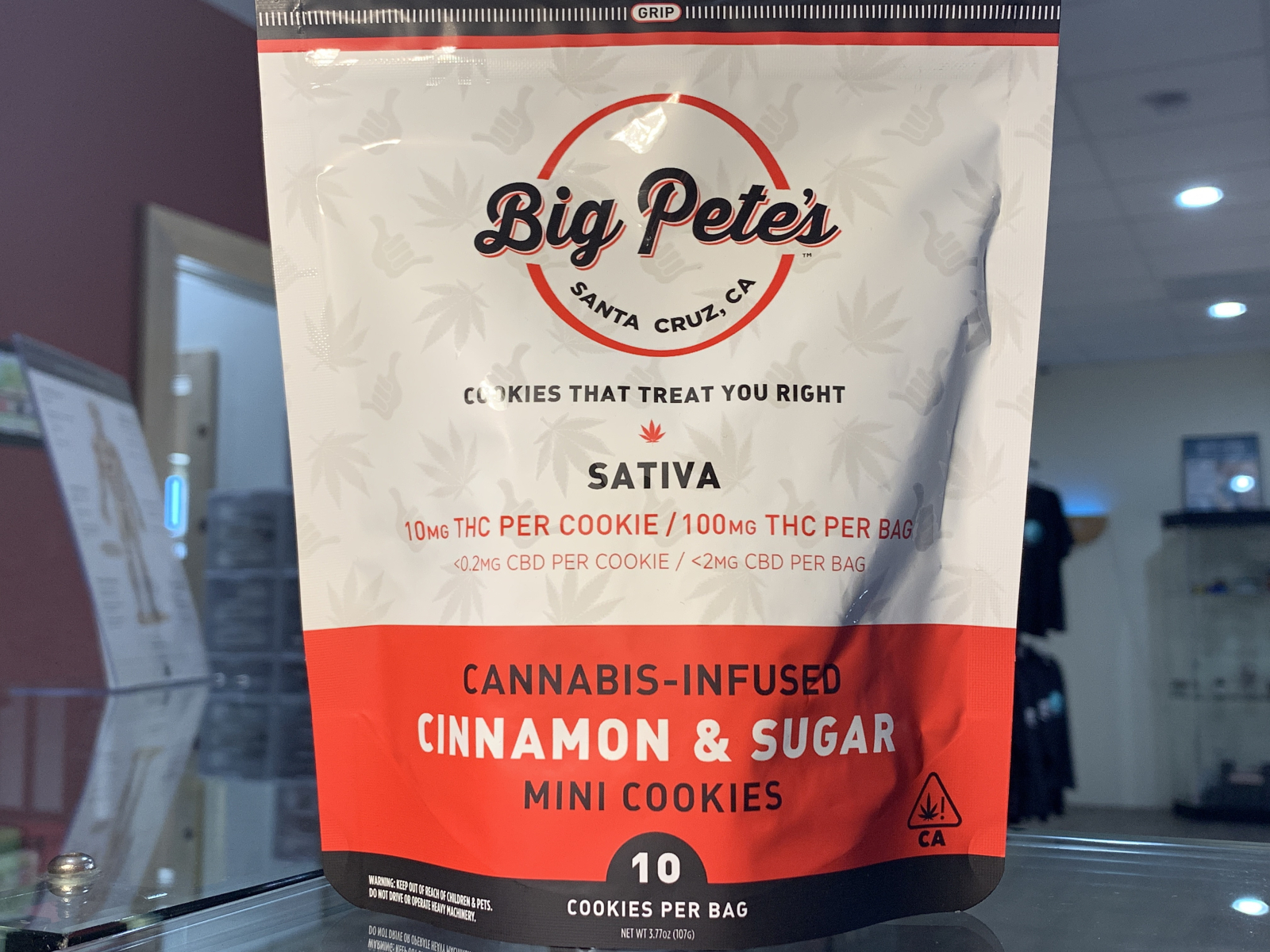 Big Pete’s cinnamon sugar 100mg thc sativa