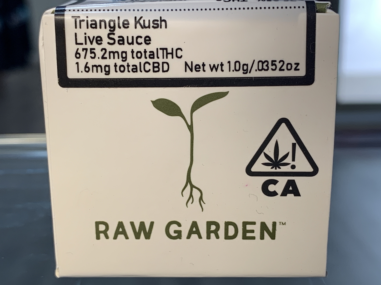 Raw Garden Triangle Kush full gram live sauce