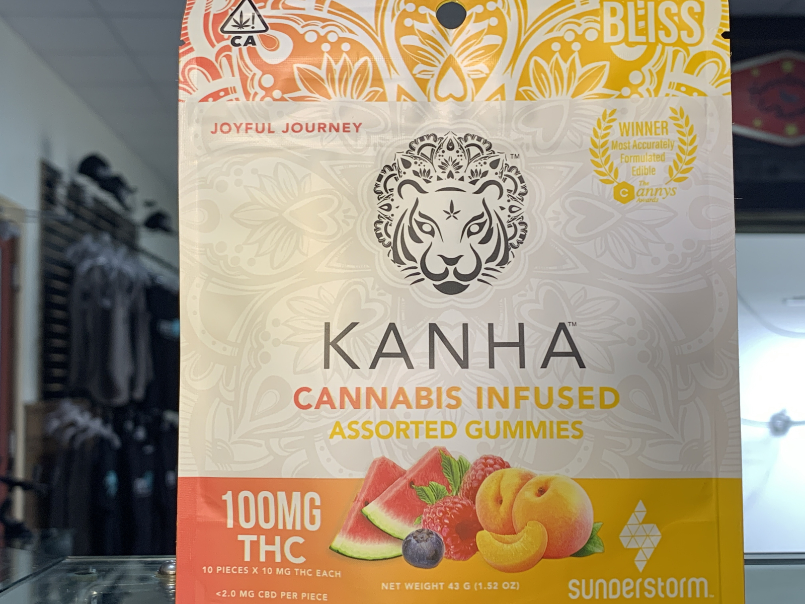 Kanha Assorted fruit 100 mg THC Gummies