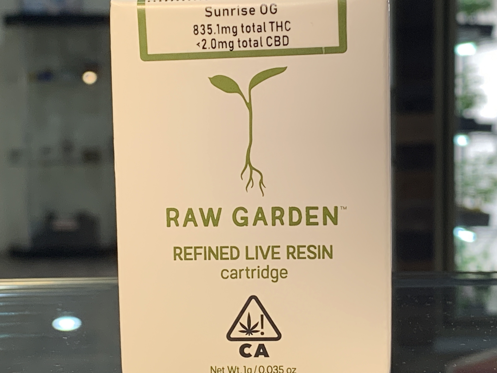 Raw Garden Sunrise OG full gram cartridge 