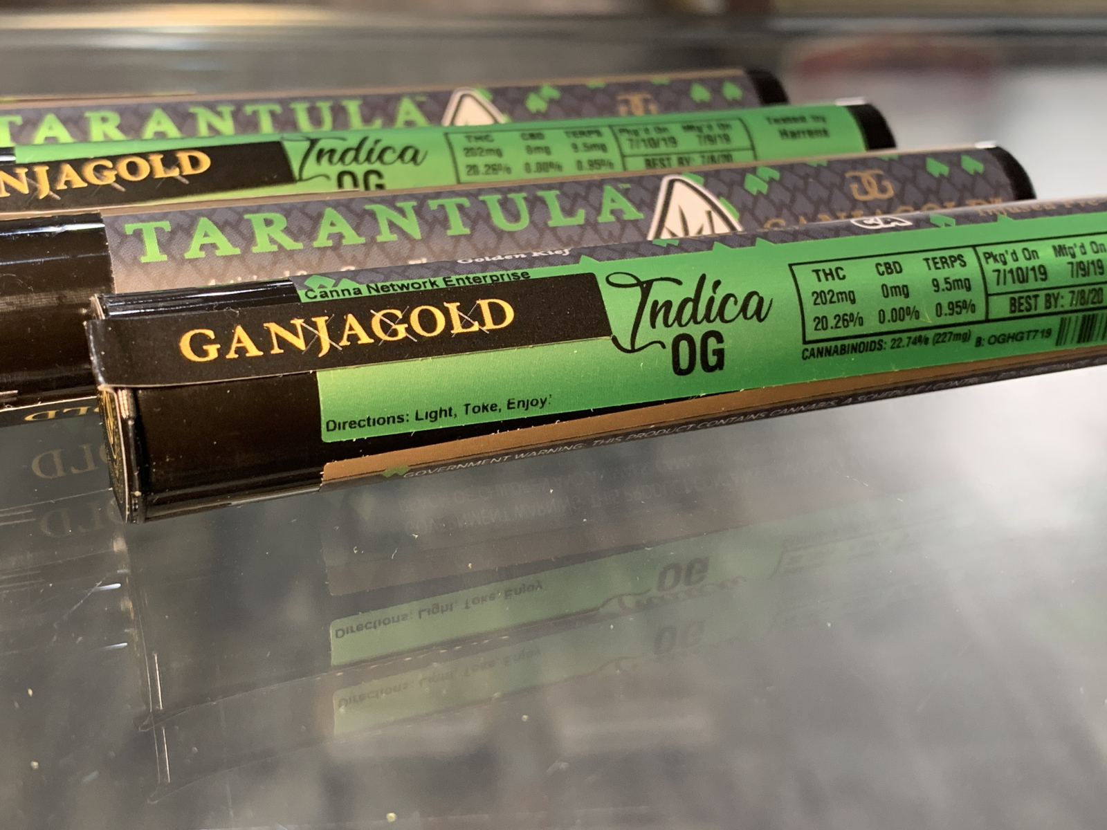 Ganja Gold Green OG Tarantula infused 1 gram preroll
