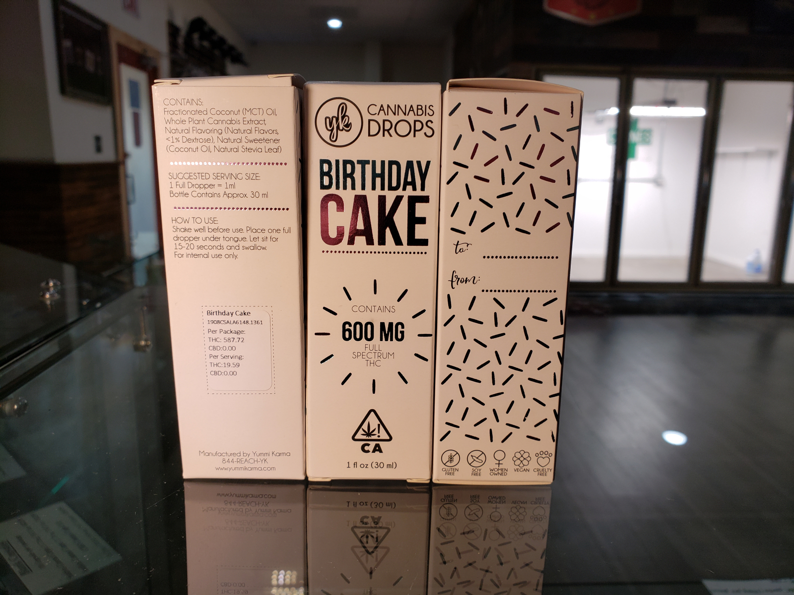 Yummi Karma Birthday Cake 600mg THC Tincture Kure Wellness Medical