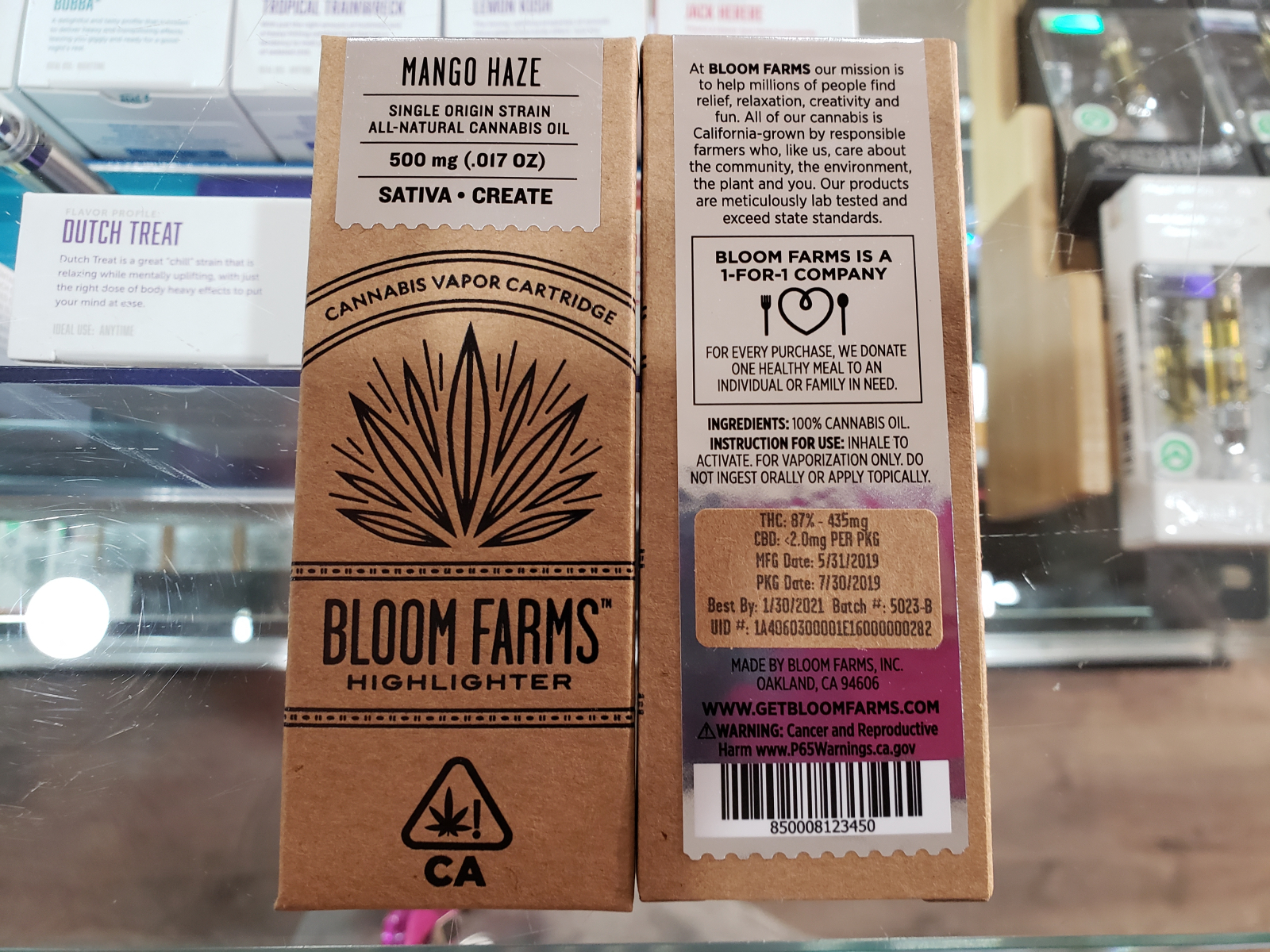 Bloom farms Mango Haze sativa cartridge half gram