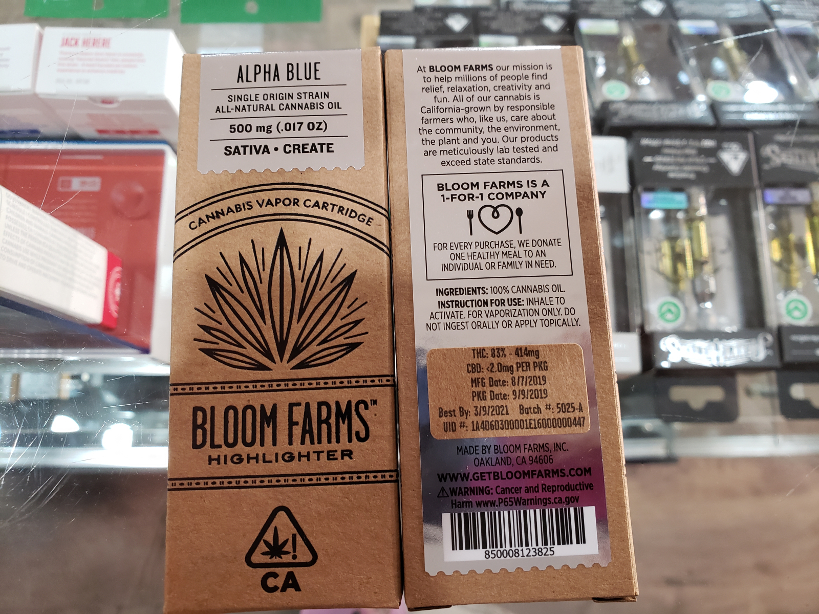 Bloom farms Alpha Blue Sativa cartridge half gram