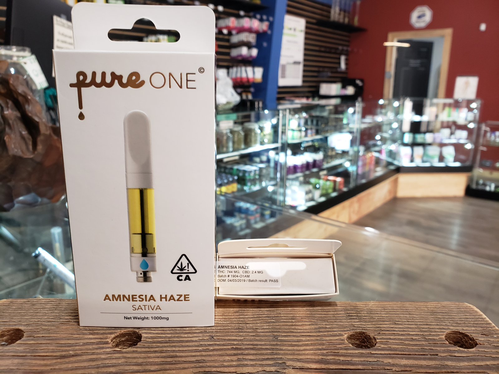 Pure one Amnesia Haze 1 gram cartridge