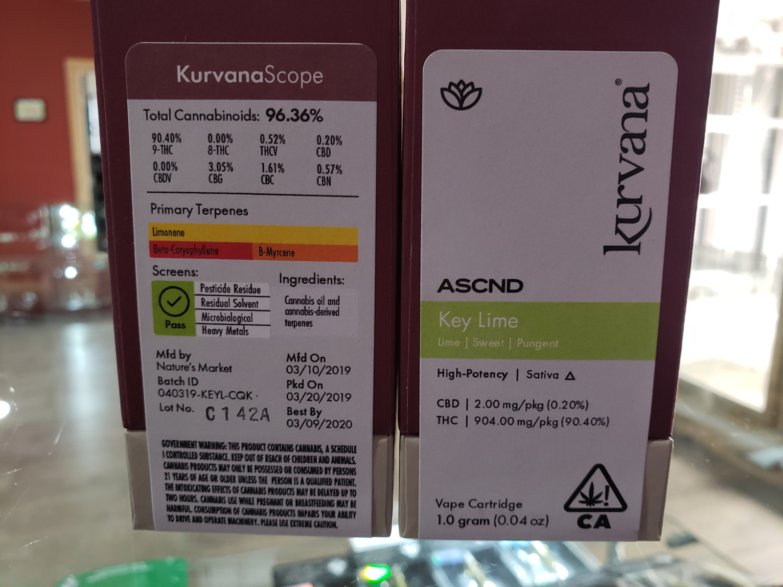 Ascnd key lime full gram cartridge 