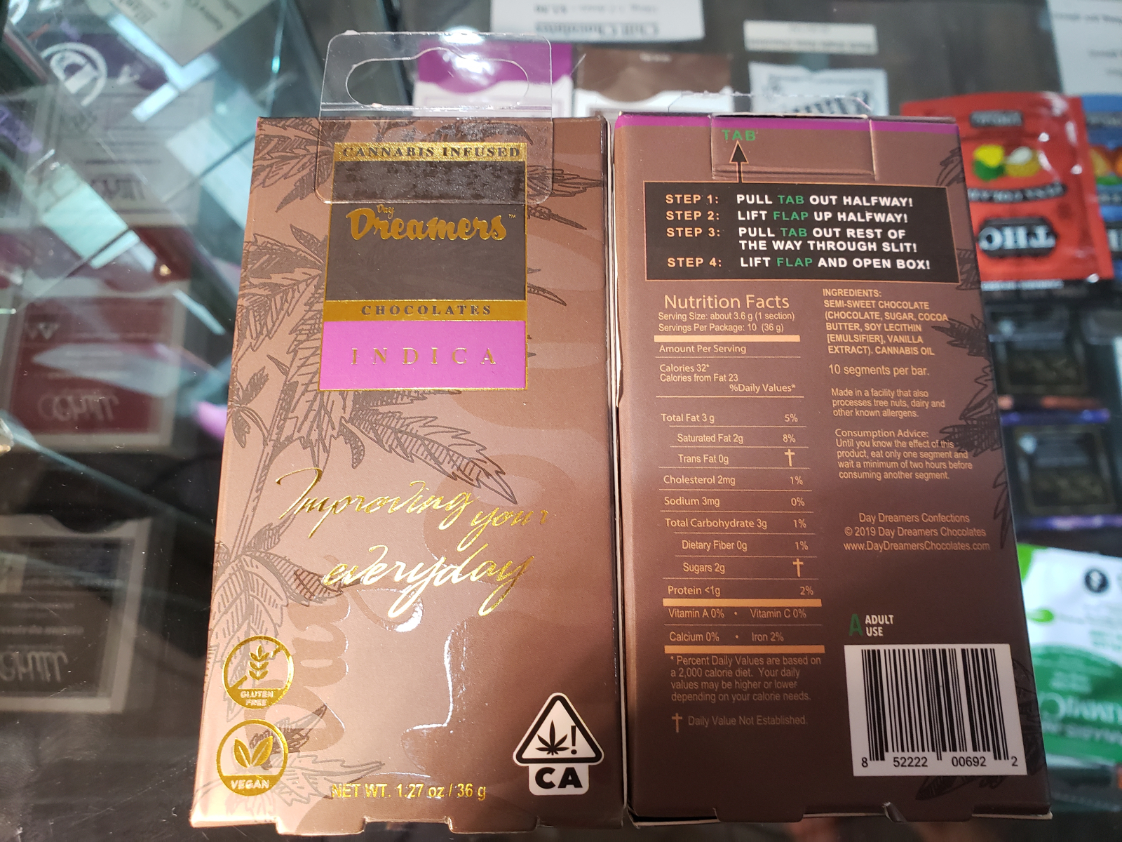 Cannabis infused chocolate Indica 