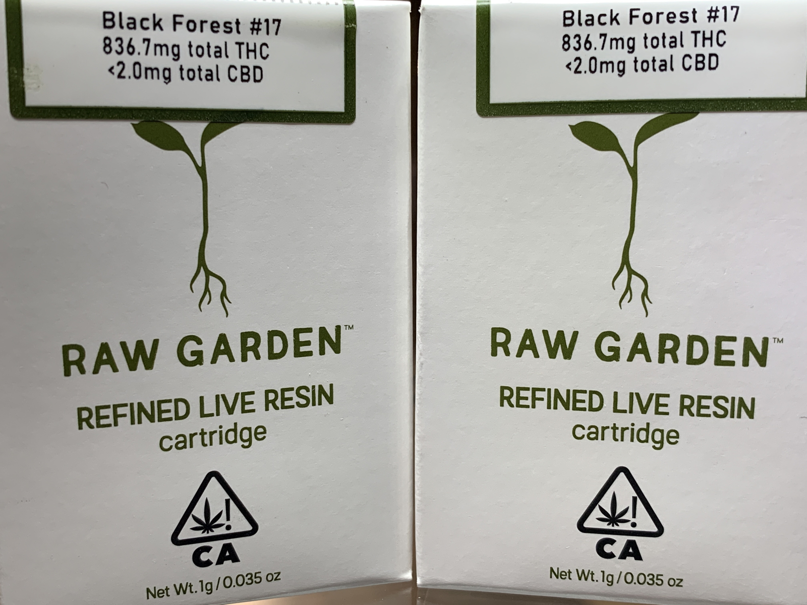 Raw Garden Black Forest #17 full gram cartridge 