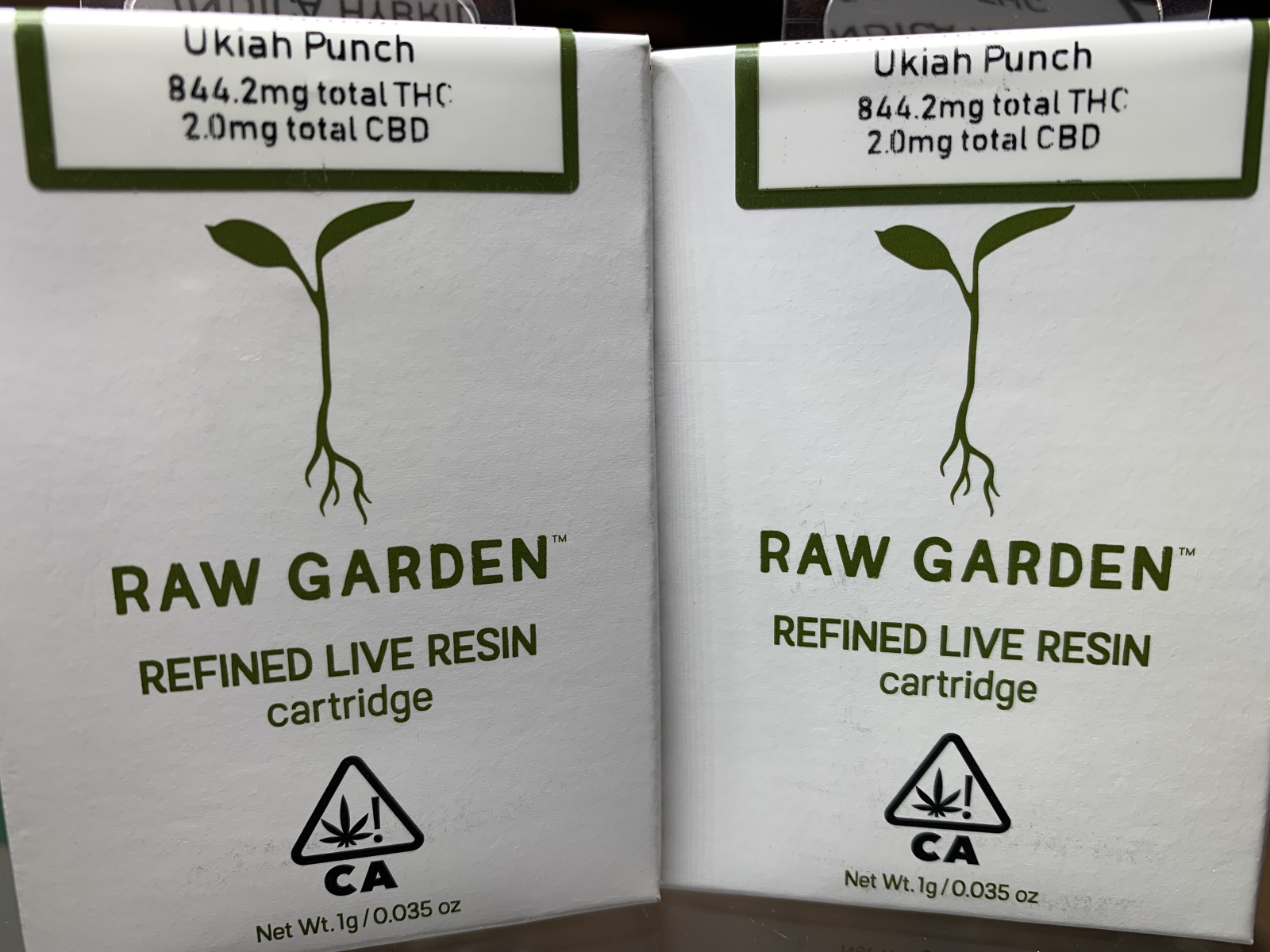 Raw Garden Ukiah Punch full gram cartridge 