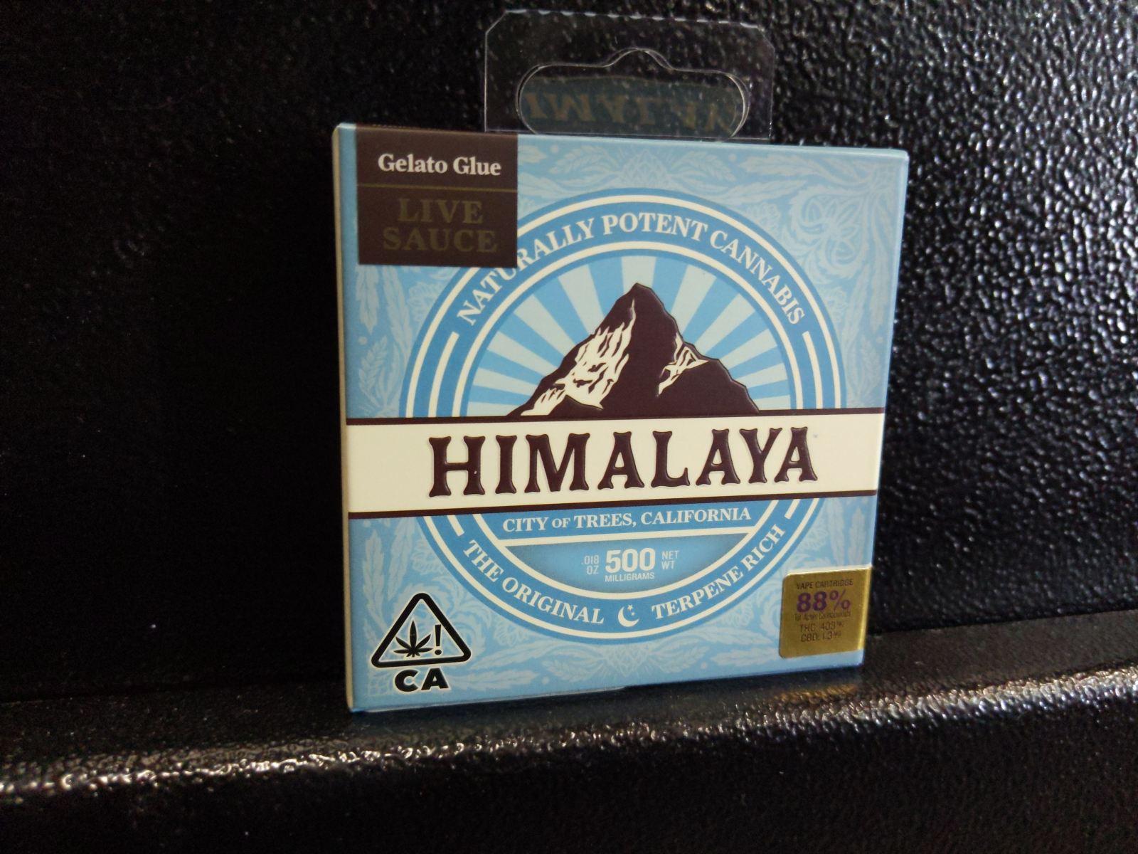 Himalaya .5g Cartridge:Indica Dom (live Sauce)- Gelato Glue 