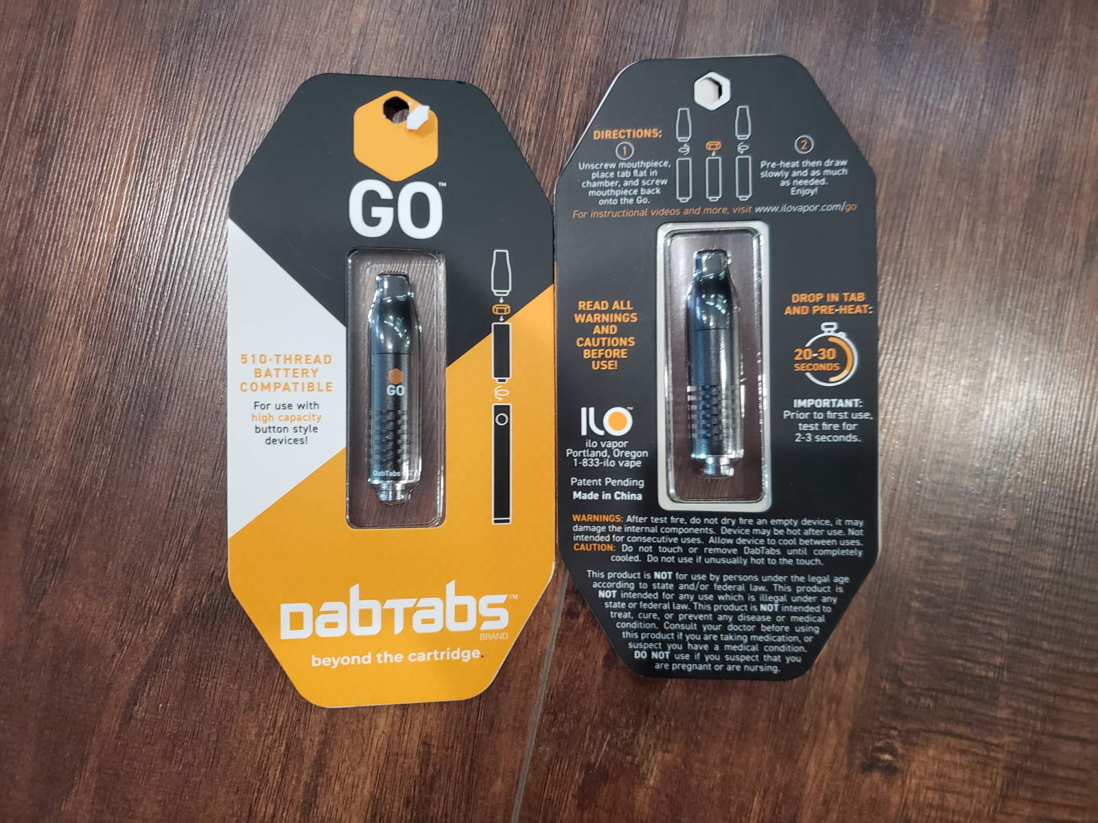 Dab tab on the go. 510 thread batter attachment