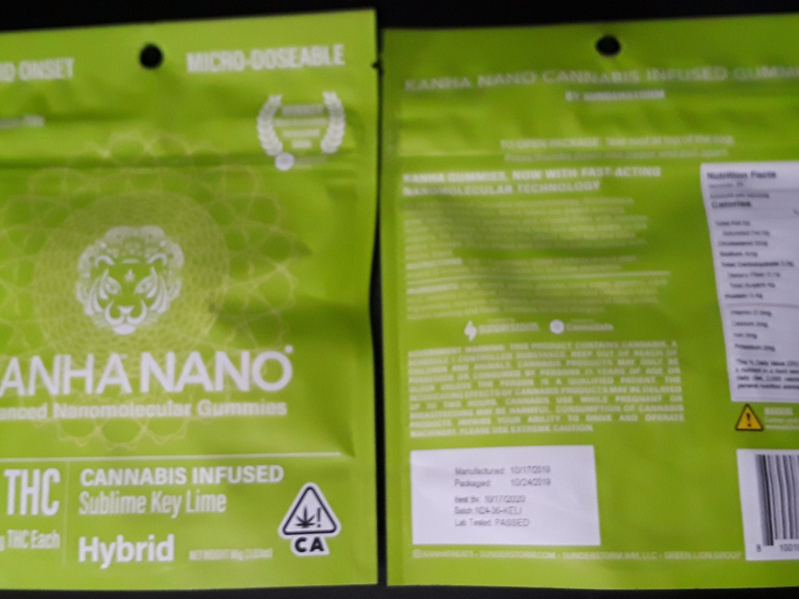 Kanha Nano Key lime 5 milligrams per piece 20 pieces per package 