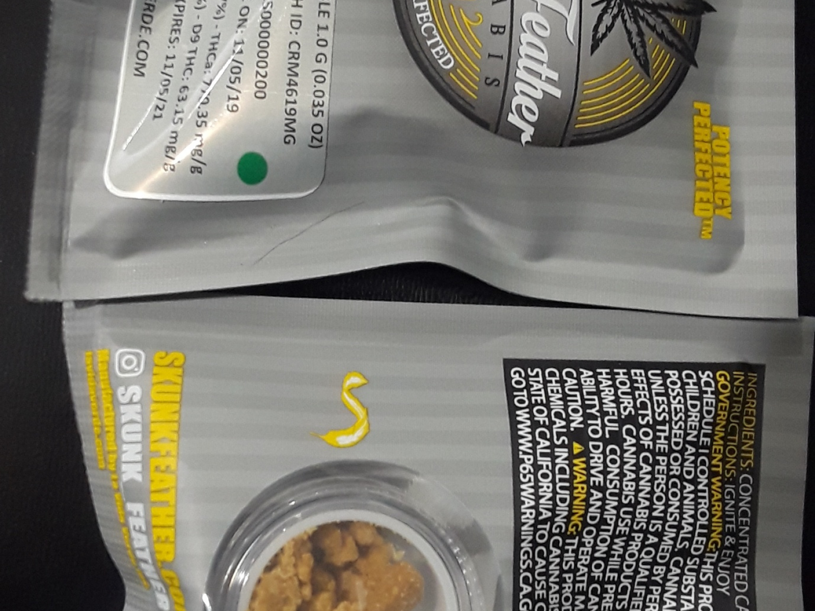 Skunk Feather Crumble Malawi gold 1 gram