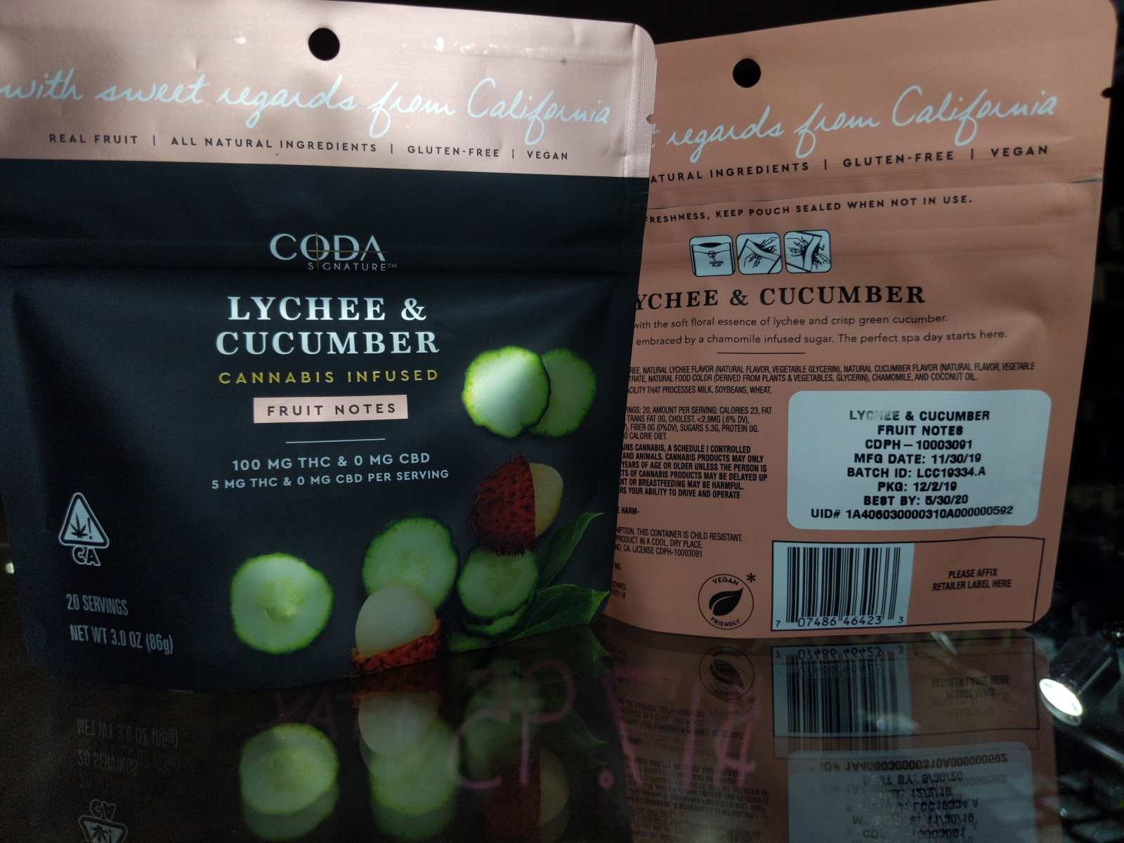 Coda Fruit Note Gummies Lychee and Cucumber 100mg www