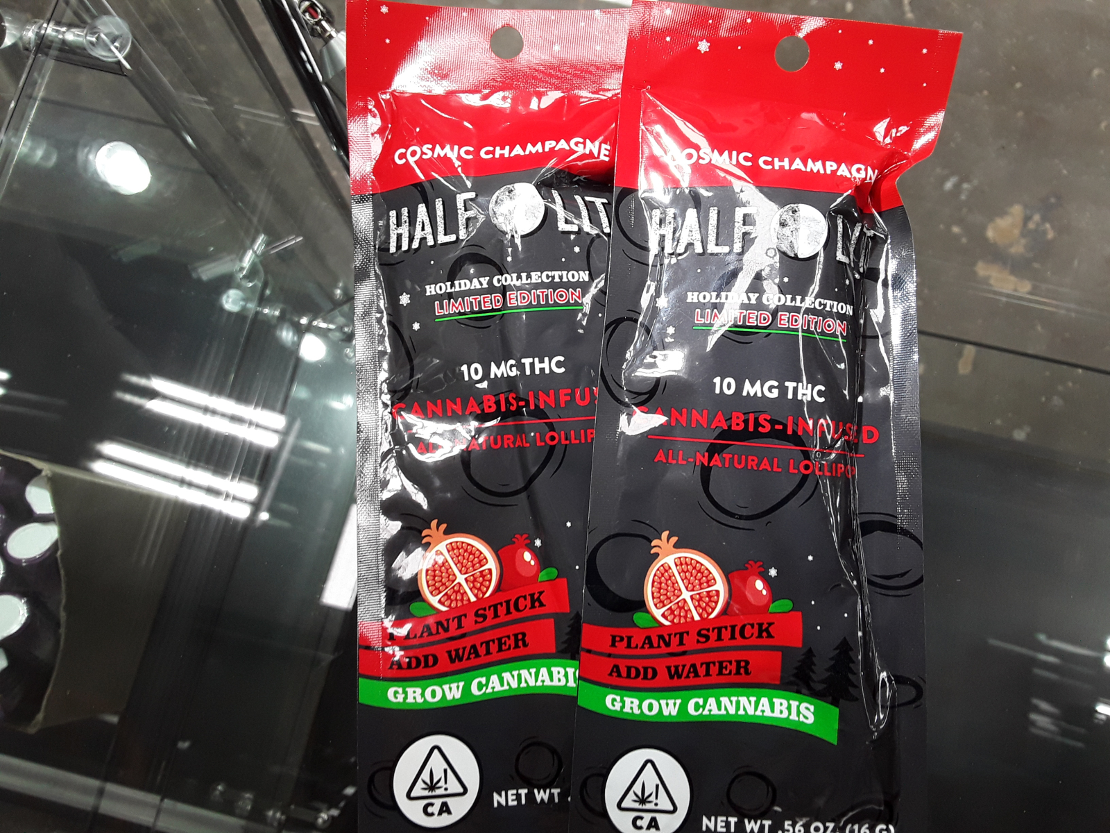 Half Lit Cosmic Champagne 10mg THC Lollipop Kure Wellness Medical