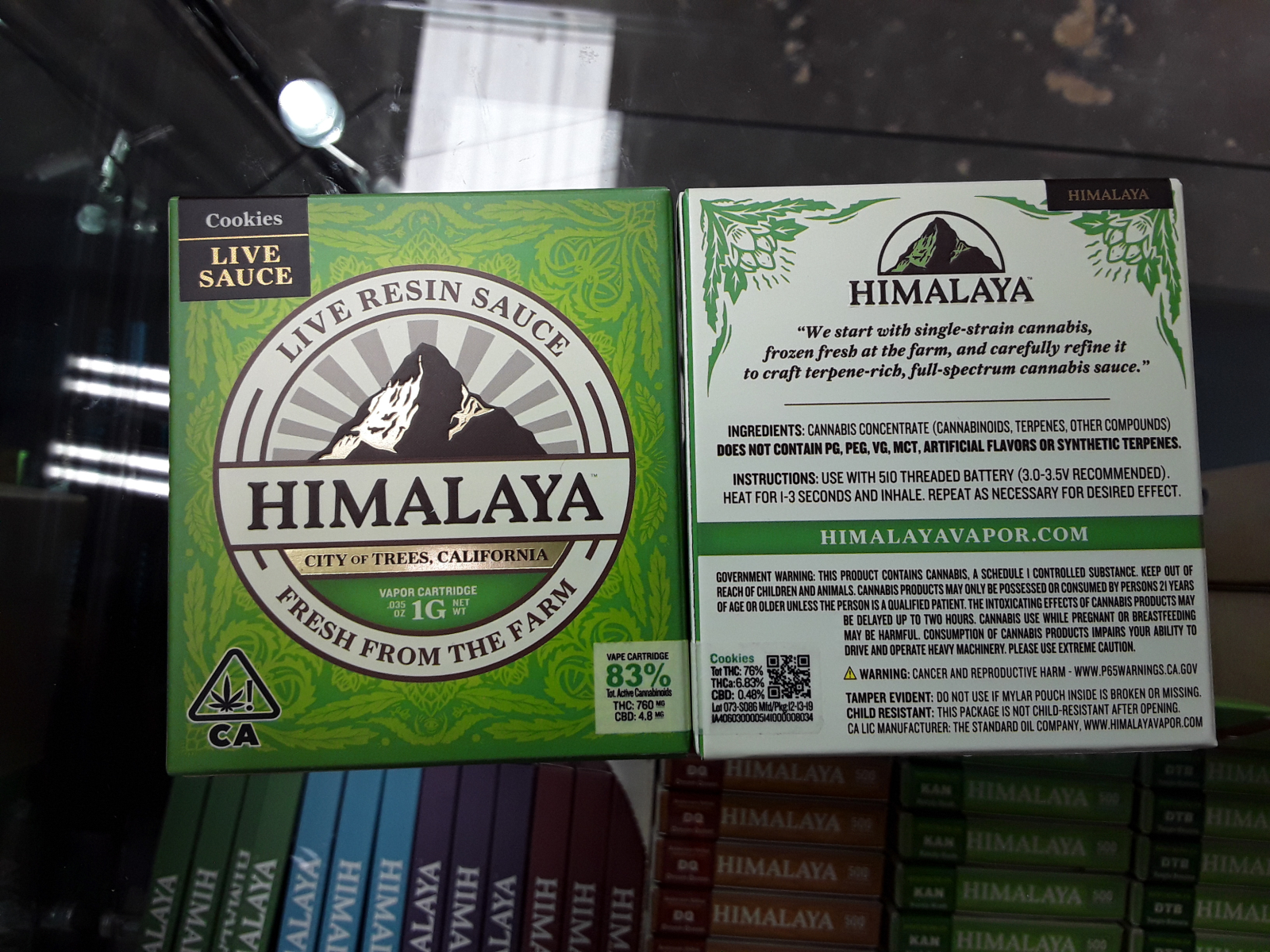 Himalaya Girl Scout Cookies Live Resin Sauce 1g Cartridge