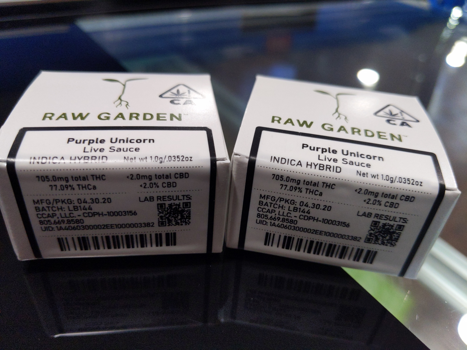 Raw Garden live sauce Purple Unicorn 1 gram 