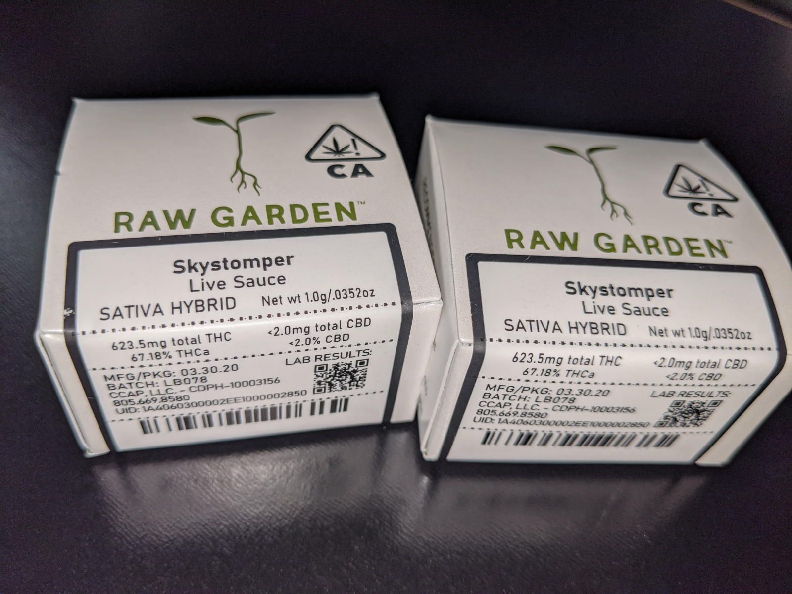 Raw Garden Skystomper 1g Live Sauce Kure Wellness Medical and