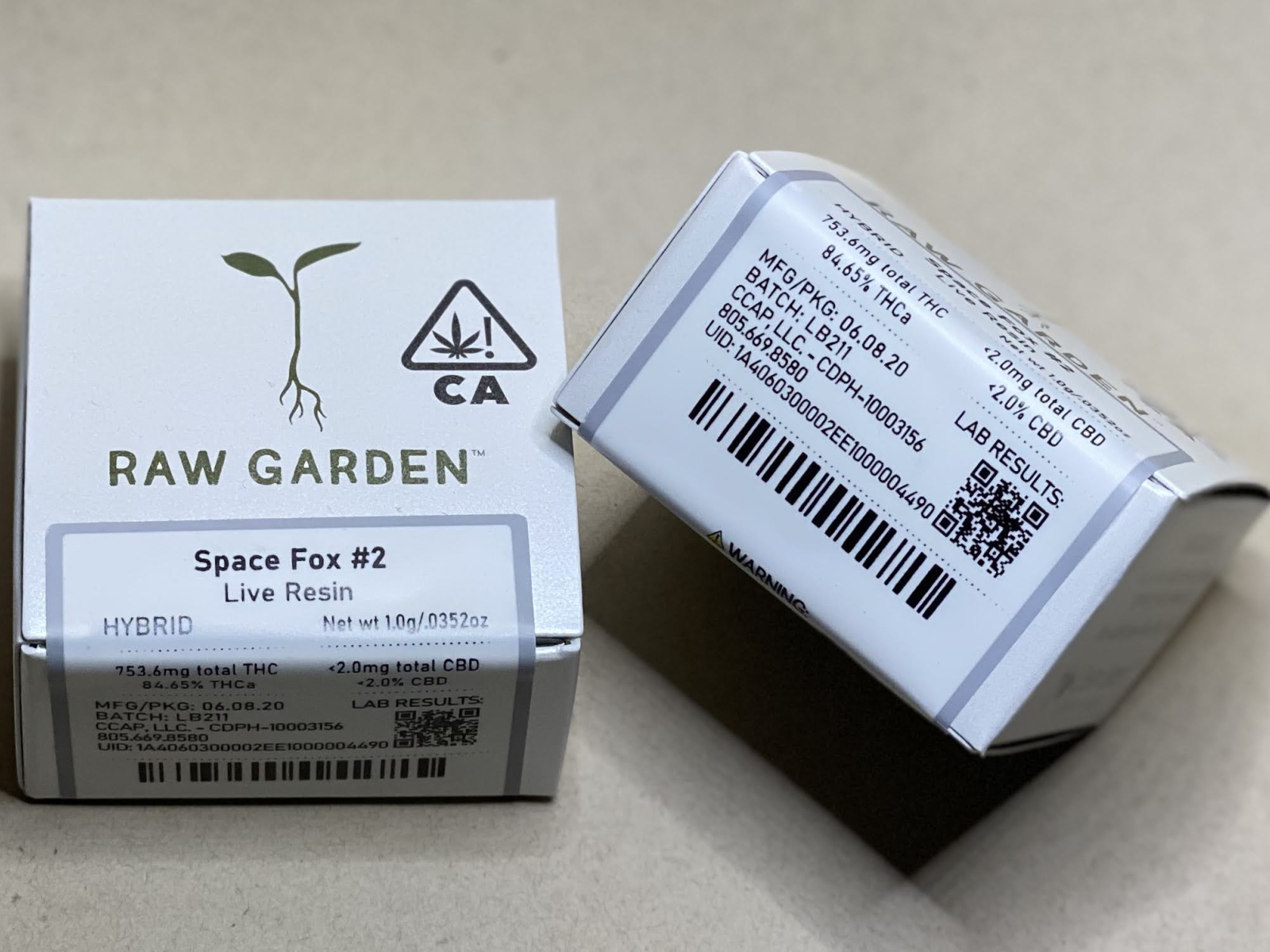 Raw Garden Space Fox #2 Live Resin 1G