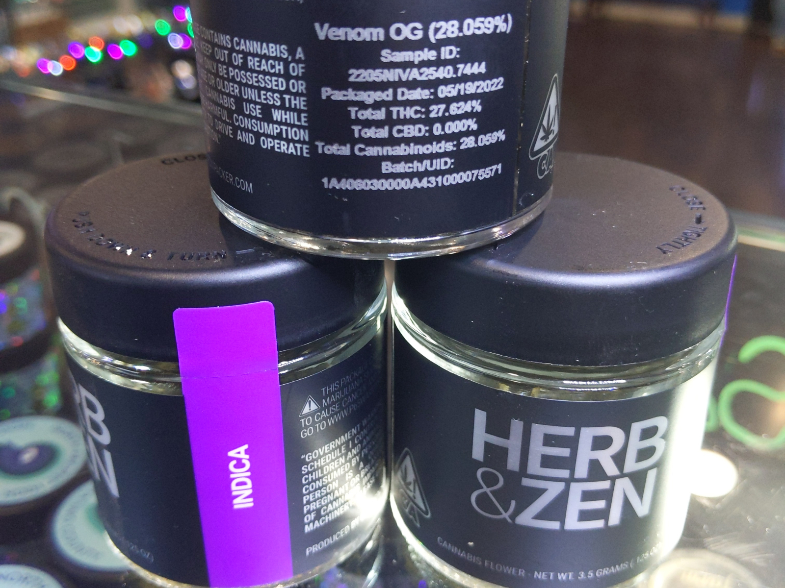 Herb & Zen Venom OG 3.5g Prepackaged 1/8 Kure Wellness Medical