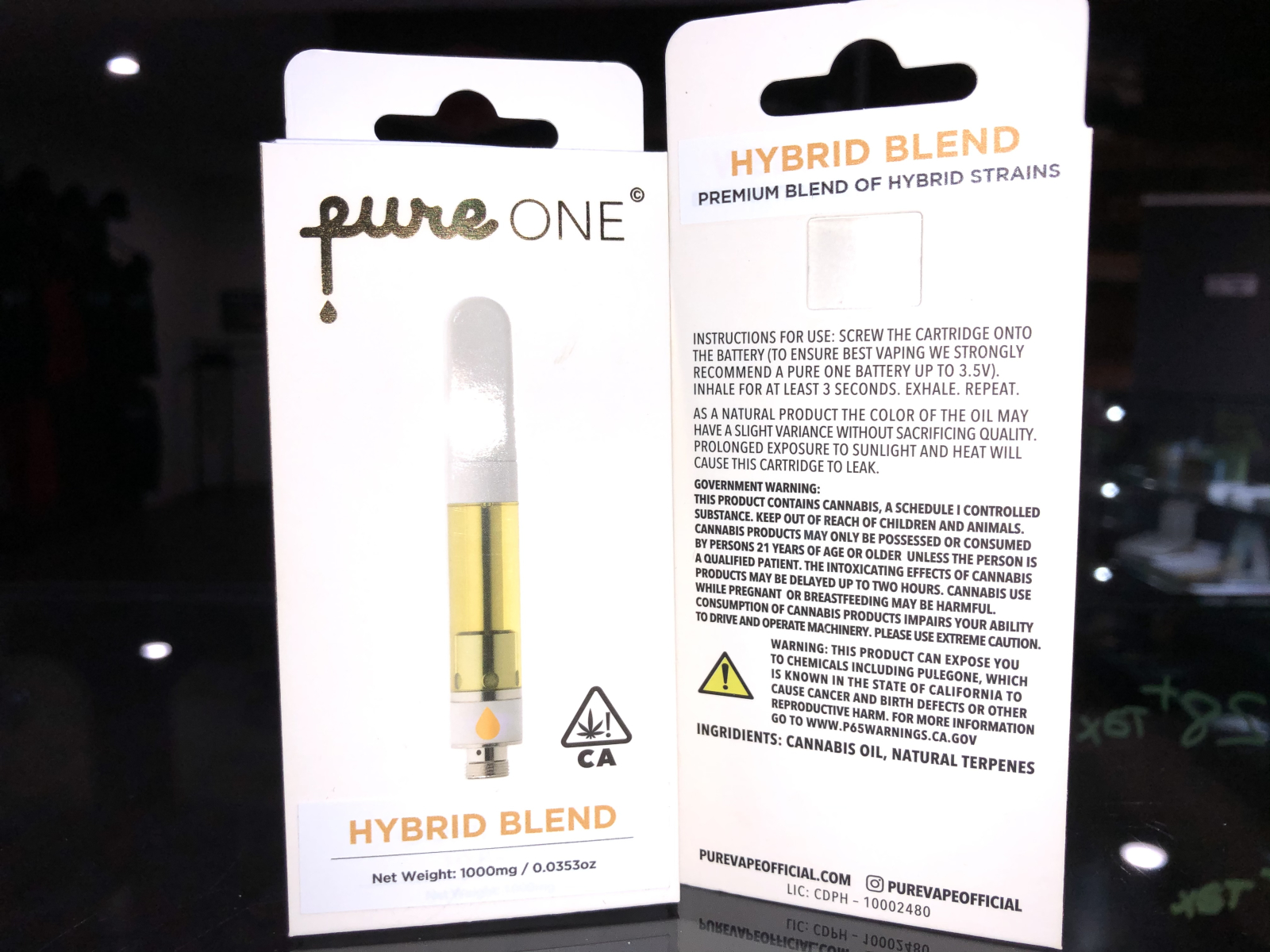 Pure Hybrid Blend 1g Cartridge